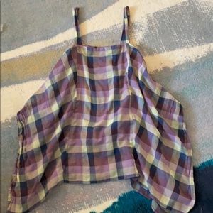 Anthro Holding Horses Plaid Checkered Tank Top S